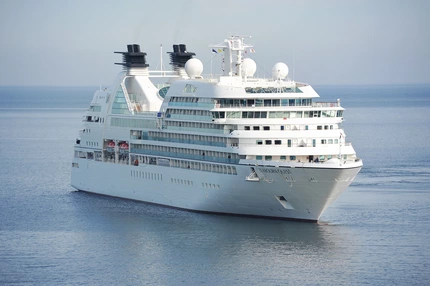 Cruise ship Seabourn Quest on the ocean
